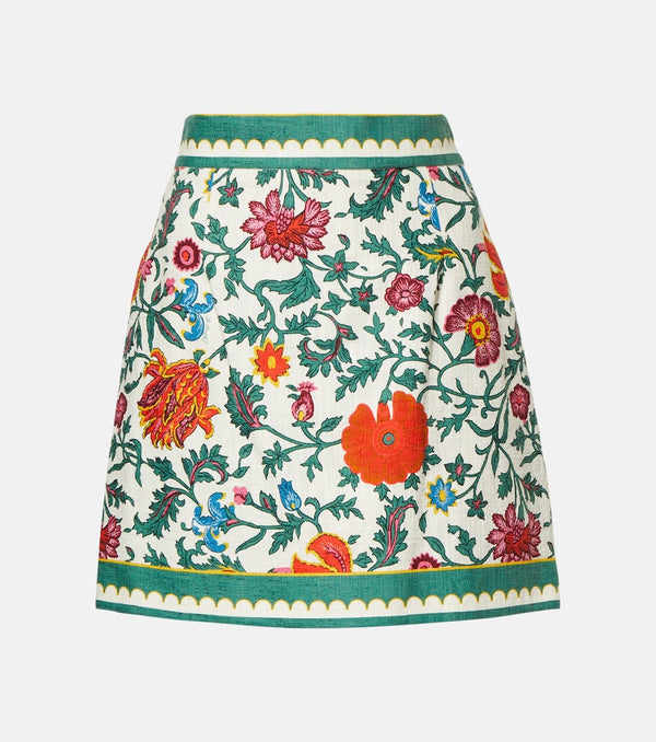 La DoubleJ Baia printed cotton shot miniskirt | LYBSTORE