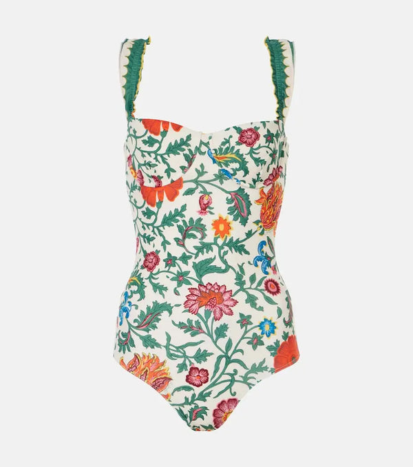 La DoubleJ Boop ruffled floral swimsuit | LYBSTORE