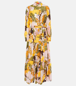 La DoubleJ Casanova floral cotton-silk maxi dress