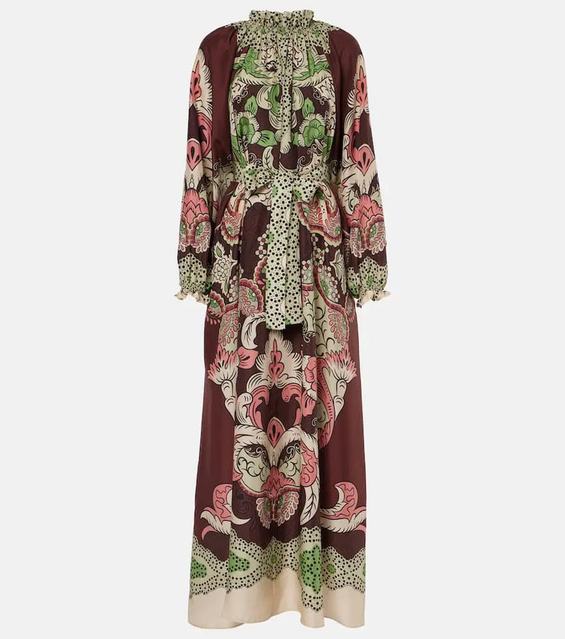 La DoubleJ Cerere printed silk voile maxi dress | LYBSTORE