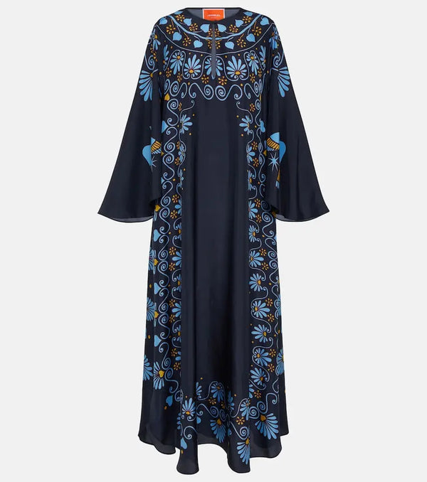 La DoubleJ Flying printed silk voile kaftan | LYBSTORE