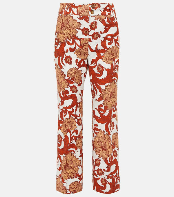 La DoubleJ Hendrix jacquard high-rise cotton straight pants | LYBSTORE