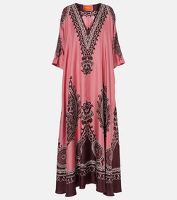 La DoubleJ Muumuu printed silk twill kaftan