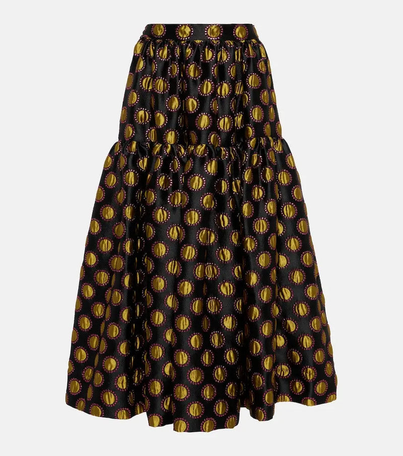 La DoubleJ Oscar jacquard midi skirt