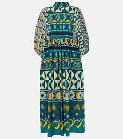 La DoubleJ Portofino printed cotton maxi dress