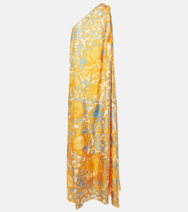 La DoubleJ Roy floral silk twill maxi dress | LYBSTORE