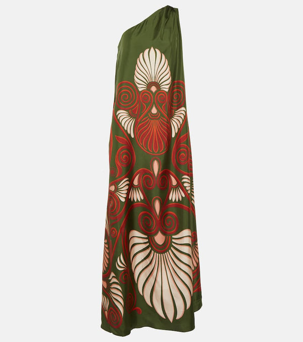 La DoubleJ Roy printed one-shoulder silk maxi dress | LYBSTORE