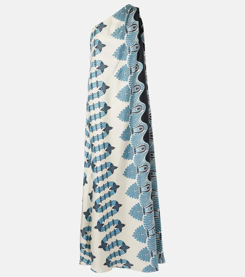 La DoubleJ Roy printed silk twill maxi dress