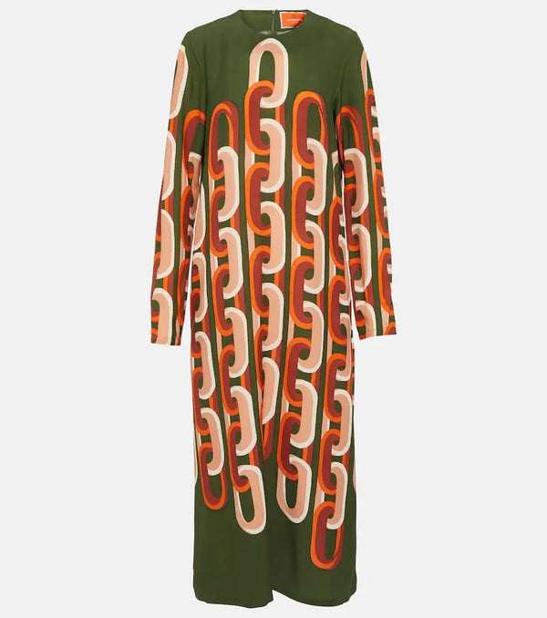 La DoubleJ Swing printed midi dress | LYBSTORE