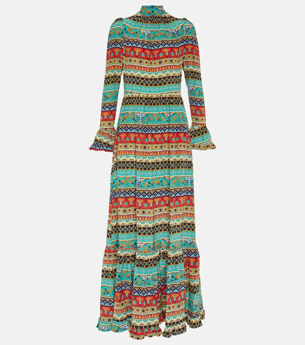 La DoubleJ Visconti printed silk maxi dress | LYBSTORE