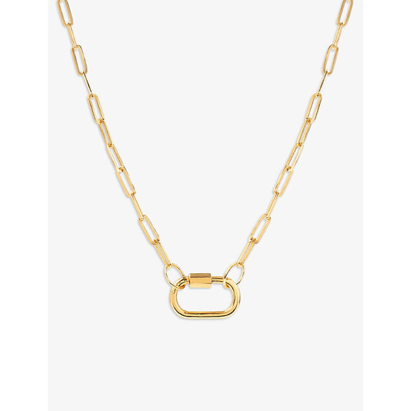 Womens La Maison Couture Amadeus Daphne Paperclip 14ct yellow gold-plated vermeil recycled sterling silver necklace