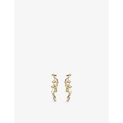 La Maison Couture Deborah Blyth Amara Long 18ct yellow-gold vermeil plated sterling-silver drop earrings