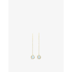 Womens La Maison Couture NIIN LUNA 18 carat yellow gold-plated 925 sterling silver aquamarine pendant earrings