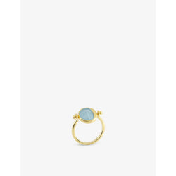 Womens La Maison Couture Niin Luna Flip 18ct yellow gold-plated sterling-silver and aquamarine ring