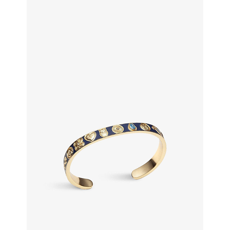 Womens La Maison Couture With Love Darling Global Goal remelted-brass, zircon and enamel cuff bracelet