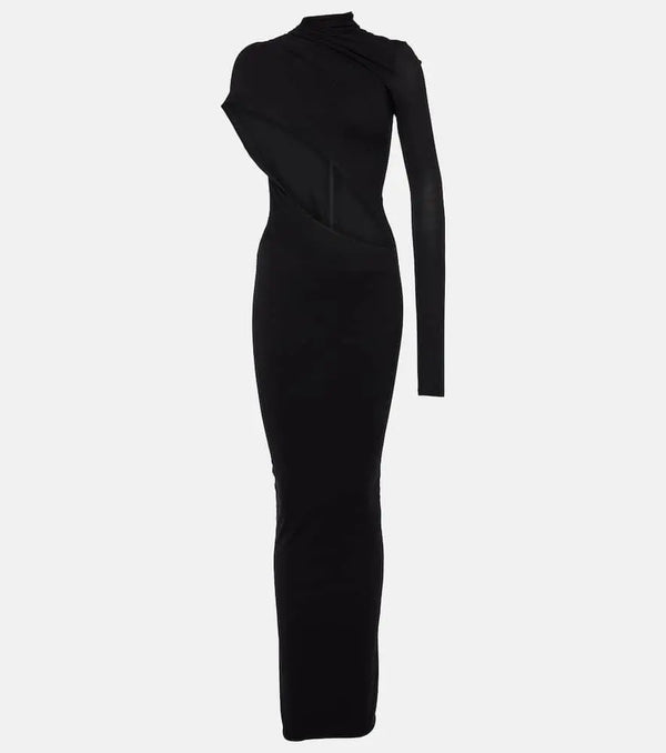 LaQuan Smith Asymmetric cutout jersey gown | LYBSTORE