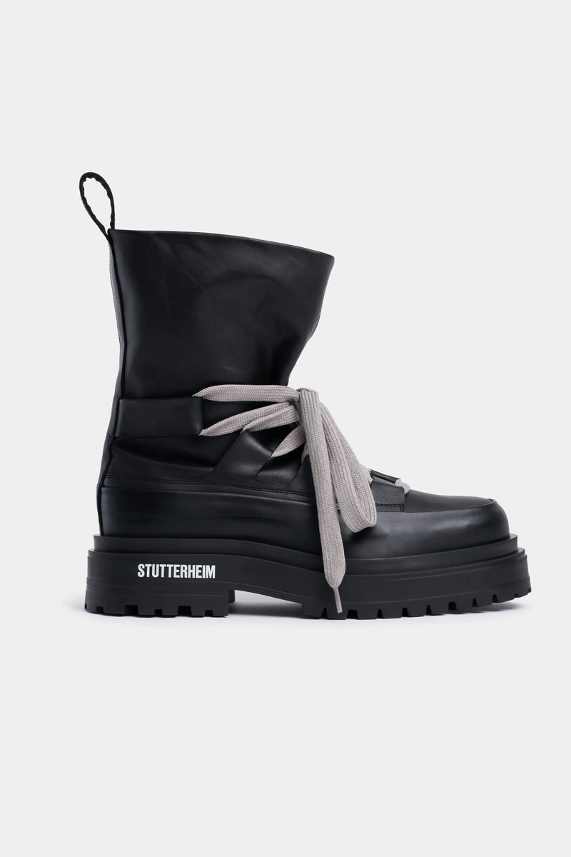 Stutterheim Lace Walker Leather Black