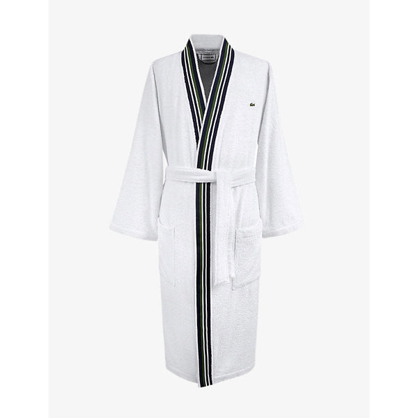 Mens Lacoste Club self-tie organic cotton dressing gown