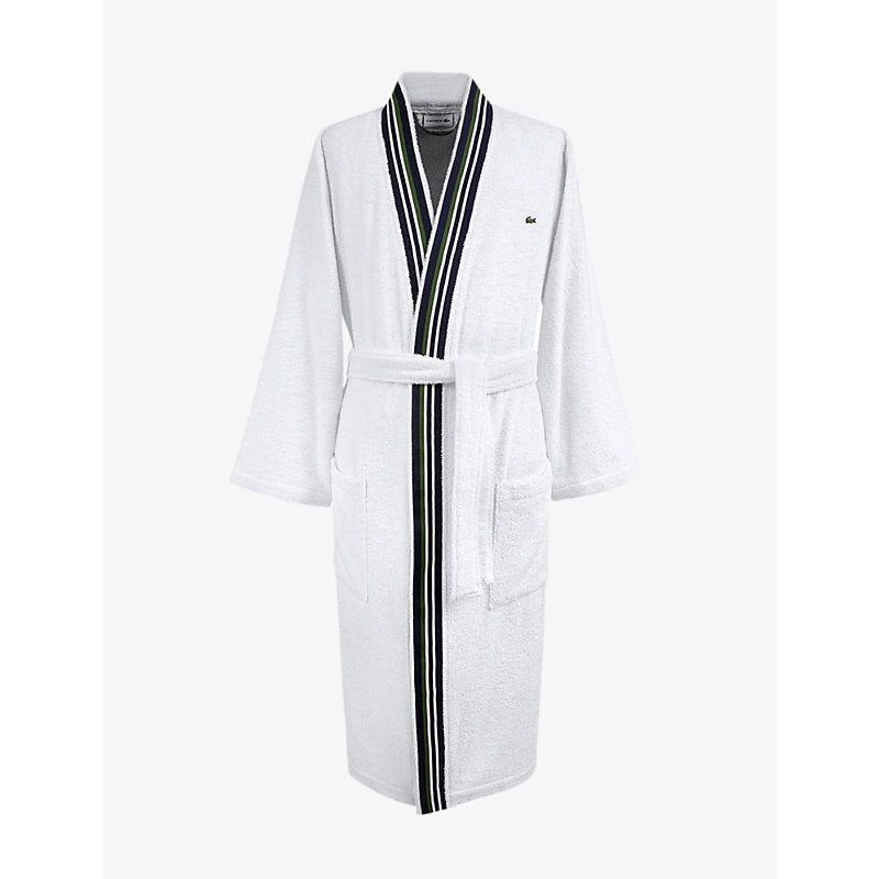 Lacoste Club self-tie organic cotton dressing gown