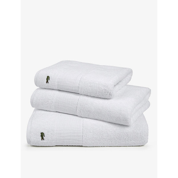 Lacoste Le Croco logo-embroidered organic cotton bath towel 70x140cm