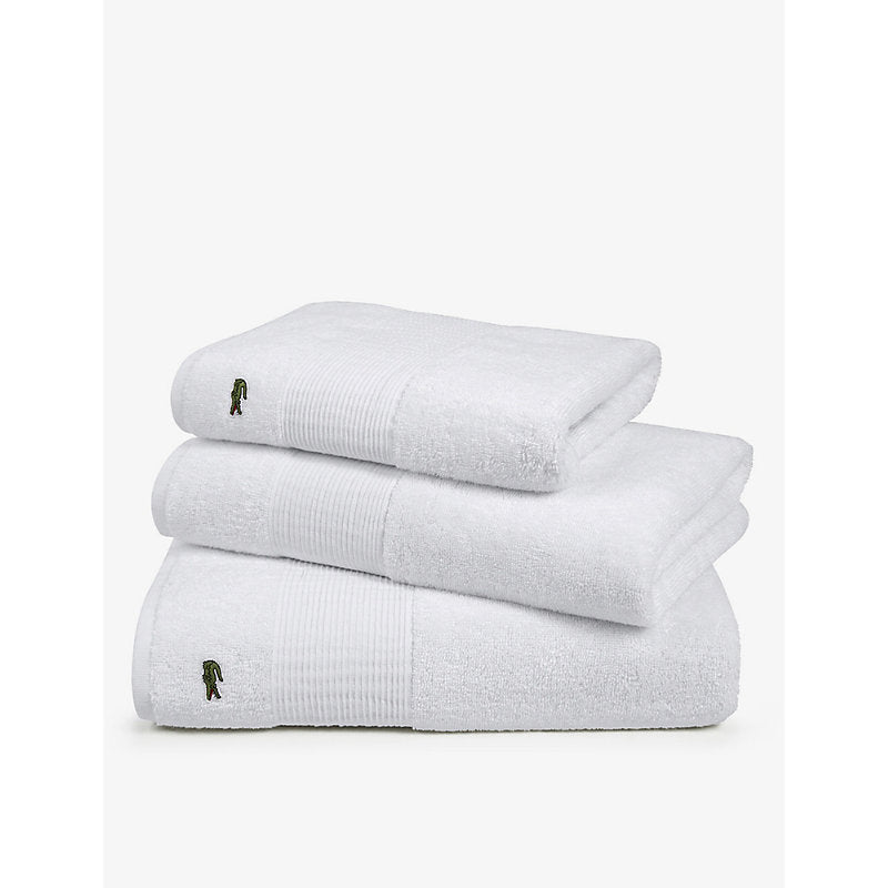 Lacoste Le Croco logo-embroidered organic cotton bath towel 70x140cm