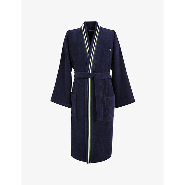 Mens Lacoste Marine organic cotton bath robe