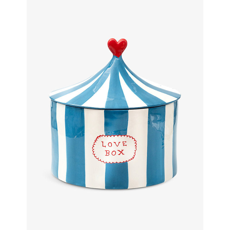 Laetitia Rouget Love Box hand-painted ceramic storage jar 23cm | LYBSTORE