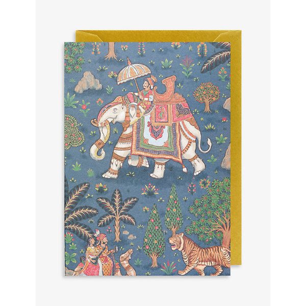 Lagom Jaipur Midnight greetings card 10.9cm x 15.5cm