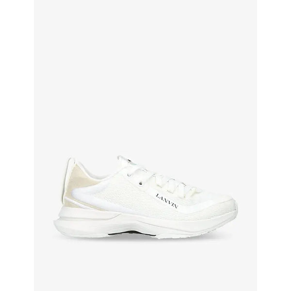 Lanvin Brand-print woven low-top trainers