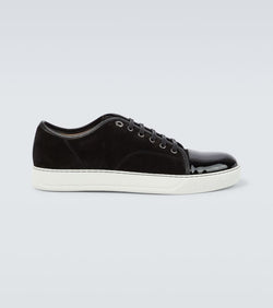 Lanvin DBB1 suede and patent leather sneakers