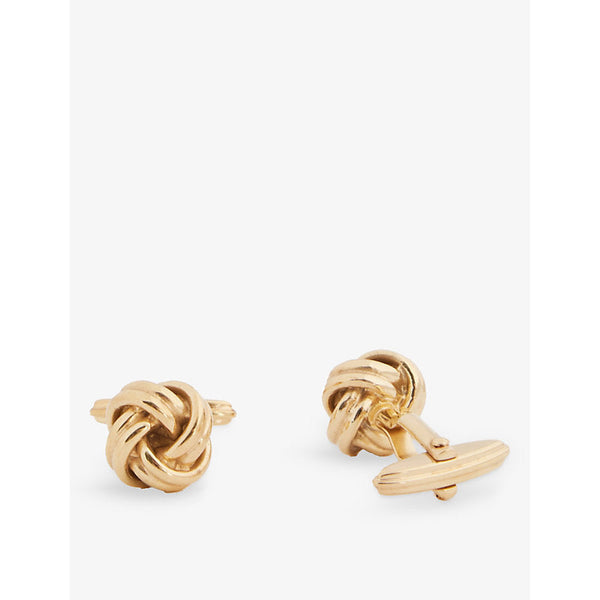 Lanvin Knot gold-tone brass cufflinks | LYBSTORE