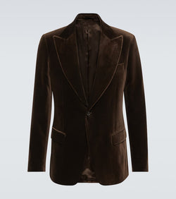 Lardini Cotton-blend velvet blazer