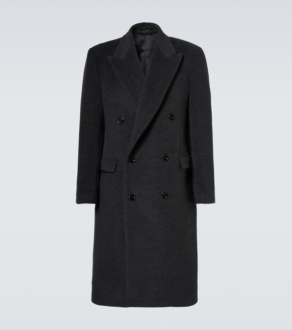 Lardini Double-breasted virgin wool overcoat