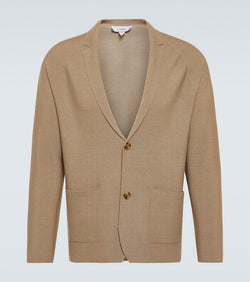 Lardini Knitted wool, silk and cashmere blazer