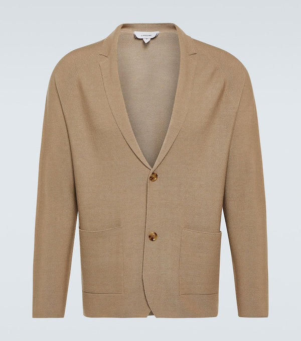 Lardini Knitted wool, silk and cashmere blazer