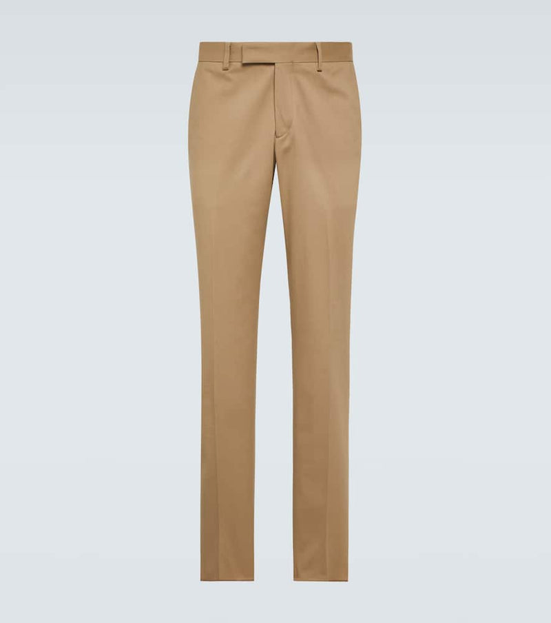 Lardini Mid-rise cotton chinos