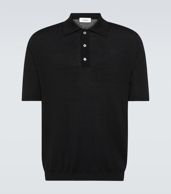 Lardini Wool, silk, and cashmere polo shirt