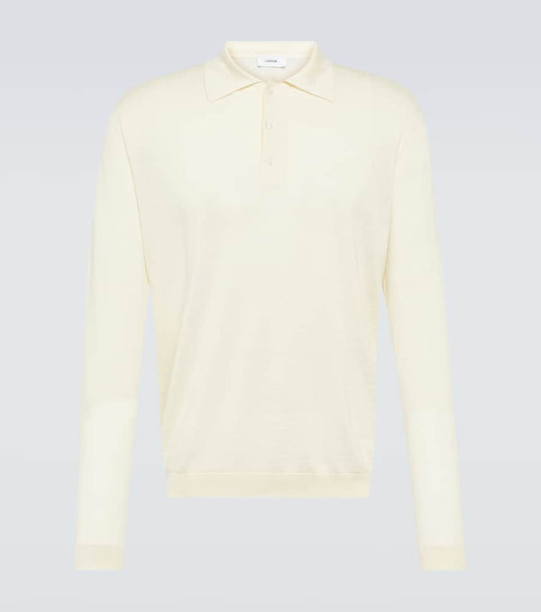 Lardini Wool, silk, and cashmere polo sweater