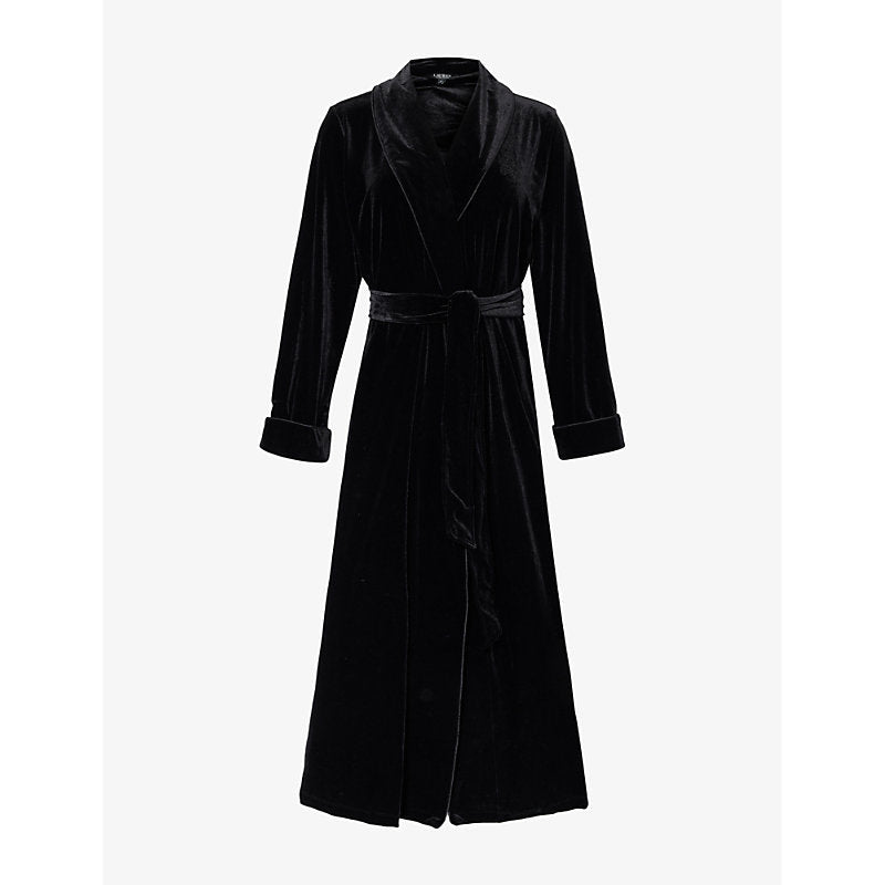 Womens Lauren Ralph Lauren Long long-sleeve velvet robe