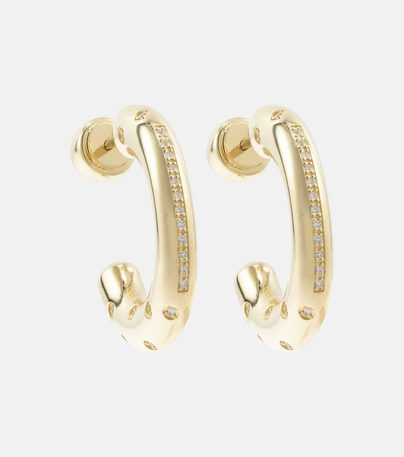 Lauren Rubinski Peggy 14kt gold earrings with diamonds