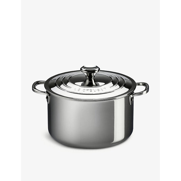 Le Creuset Signature 3-ply stainless-steel stockpot with lid 24cm | LYBSTORE