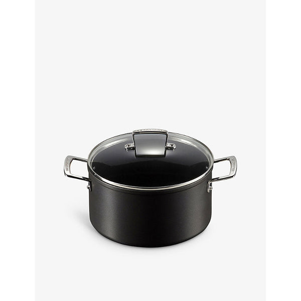 Le Creuset Toughened Non-Stick aluminium deep casserole pot with glass lid | LYBSTORE