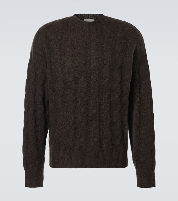 Le Kasha Cable-knit cashmere sweater