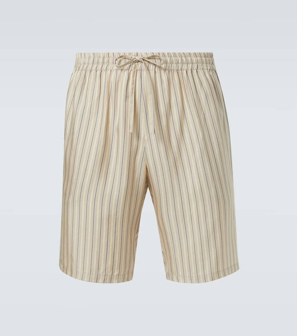 Le Kasha Striped silk shorts