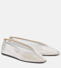 Le Monde Béryl Luna leather-trimmed mesh ballet flats | LYBSTORE