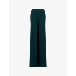 Womens Leem High-rise wide-leg knitted trousers