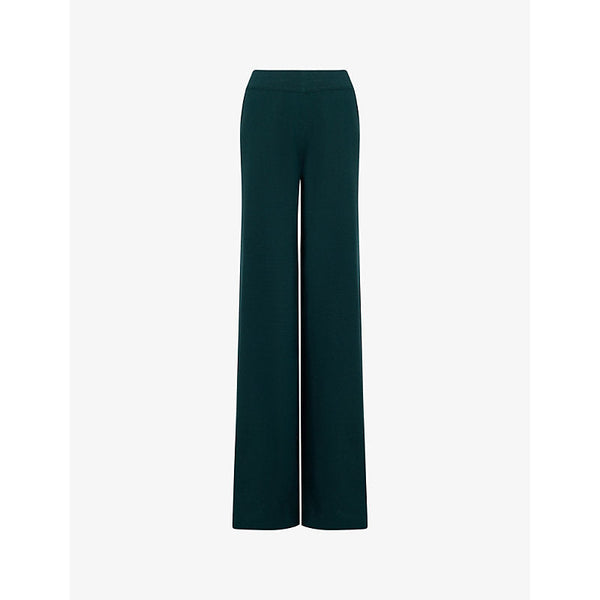 Womens Leem High-rise wide-leg knitted trousers