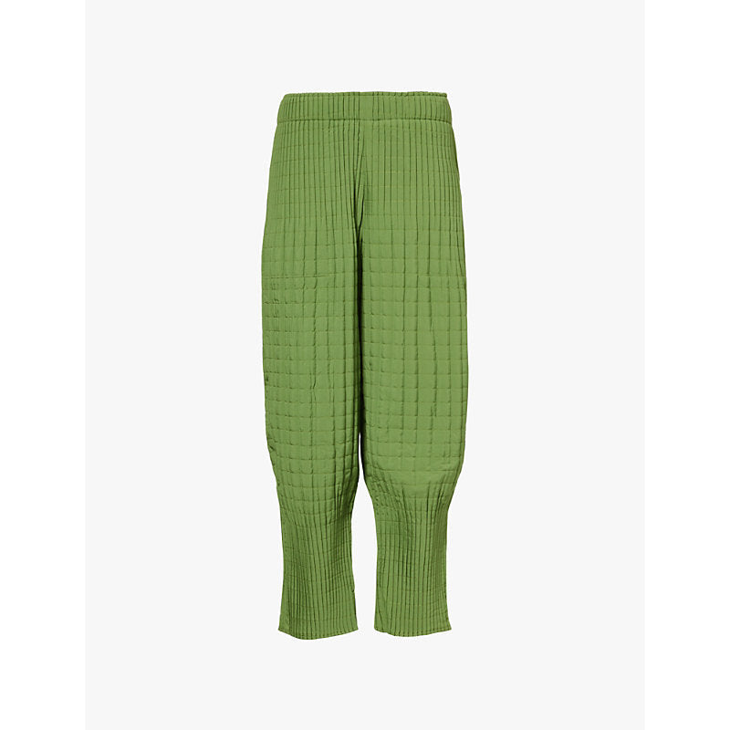 Leem Plisse tapered-leg woven trousers | LYBSTORE