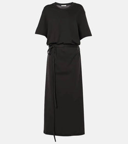 Lemaire Belted cotton jersey midi dress