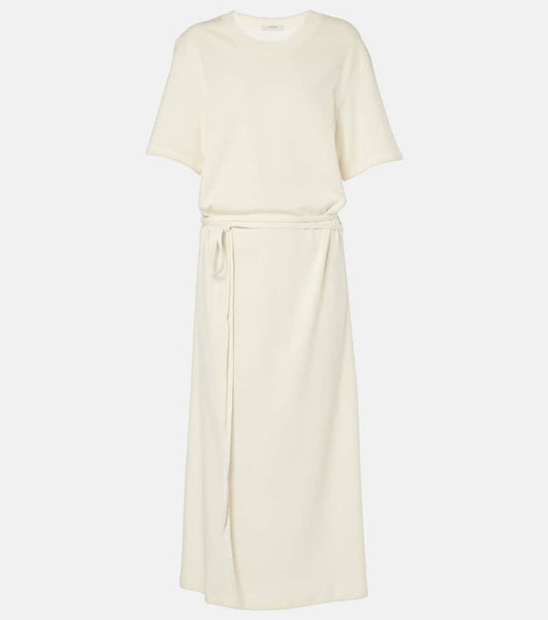 Lemaire Belted cotton jersey midi dress